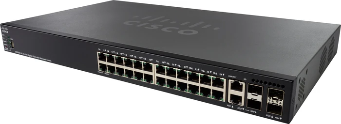 Cisco SG550X Rackmount Gigabit Managed Switch, 24x RJ-45, 2x SFP+, 2x RJ-45/SFP+
