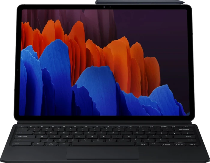 Samsung EJ-DT970 Book Cover Keyboard für Galaxy Tab S7+ / Tab S7 FE / Tab S8+, schwarz, DE