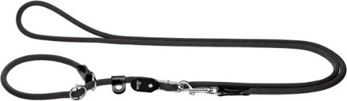 Hunter Freestyle Retrieverleine, Tau, mit integrierter Halsung, robust, wetterfest, 1.0/260cm, schwarz