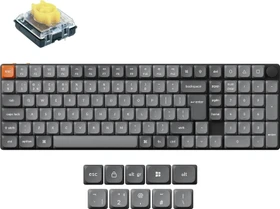 Keychron K17 Max, grau, LEDs weiß, Gateron LOW PROFILE 2.0 BANANA, USB/Bluetooth, UK