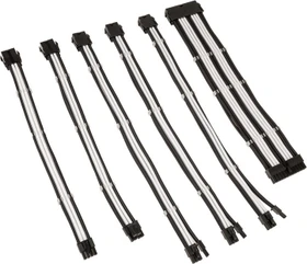 Kolink Core Adept Braided Cable Extension Kit, Black/White