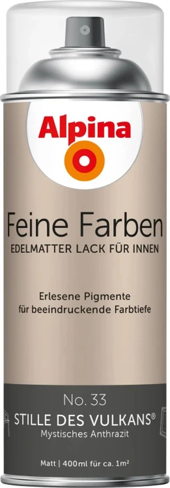 Alpina Farben Feine Farben Sprühlack No. 33 Stille des Vulkans innen anthrazit edelmatt, 400ml