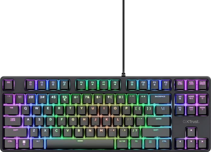 Trust Gaming GXT 864 Cada TKL, LEDs RGB, Huano BROWN, USB, US