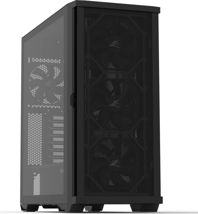 Zalman Z10, schwarz, Glasfenster