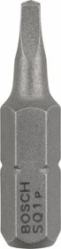 Bosch Professional Extra Hart Innenvierkant Bit 1/4", R1x25mm, 3 Stück