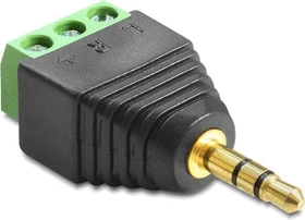 DeLOCK 3.5mm Klinke [Stecker] auf 3-Pin-Terminalblock Adapter (65419)