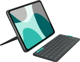Logitech Flip Folio für iPad Pro 11" (M4/M5) und iPad Air 11" (M2/M3), Graphite, DE