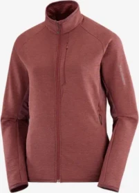 Salomon Essential Lightwarm Fleece Funktionsjacke rum raisin (Damen)