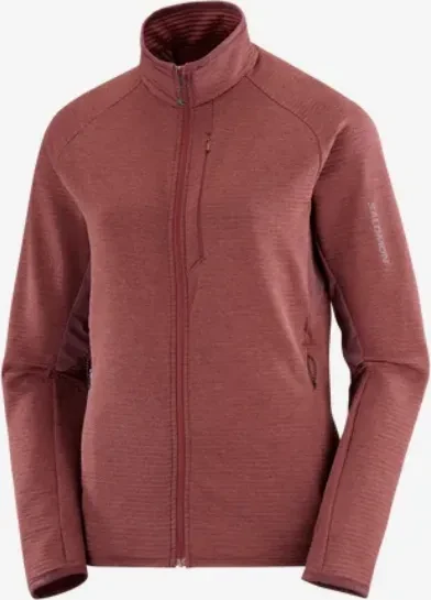 Salomon Essential Lightwarm Fleece Funktionsjacke rum raisin (Damen)