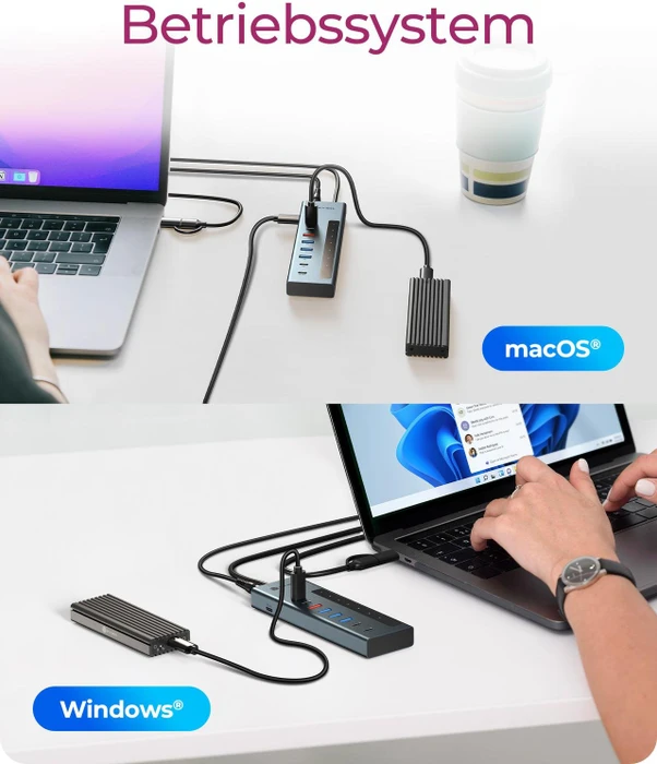 RaidSonic Icy Box IB-HUB1743-CPD 9-in-1 Hub, USB-A/USB-C 3.1 [Stecker]