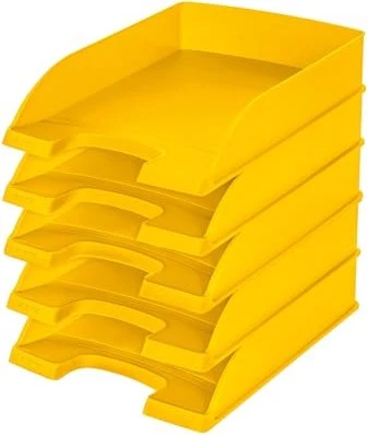 Leitz Plus Briefablage Standard, gelb, 5er-Pack