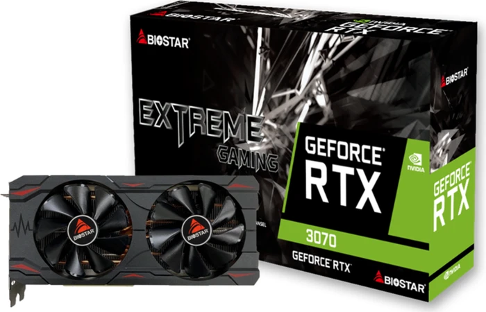 Biostar GeForce RTX 3070, 8GB GDDR6, HDMI, 3x DP