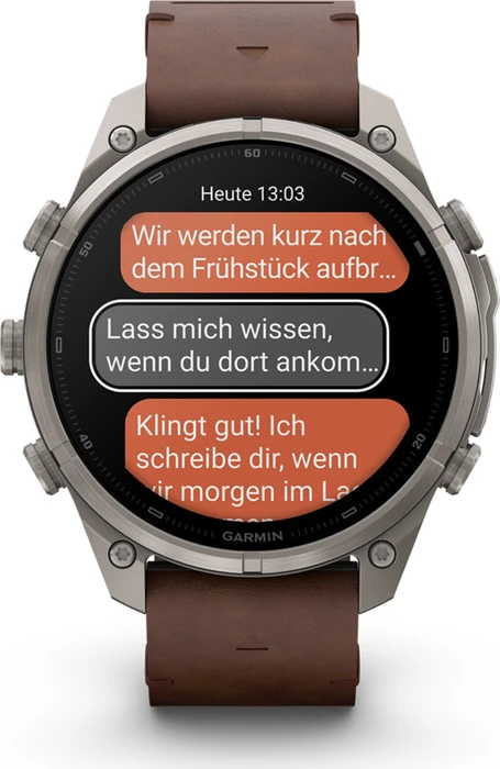 Garmin Fenix 9 Pro inReach 47mm titanium/walnut leather