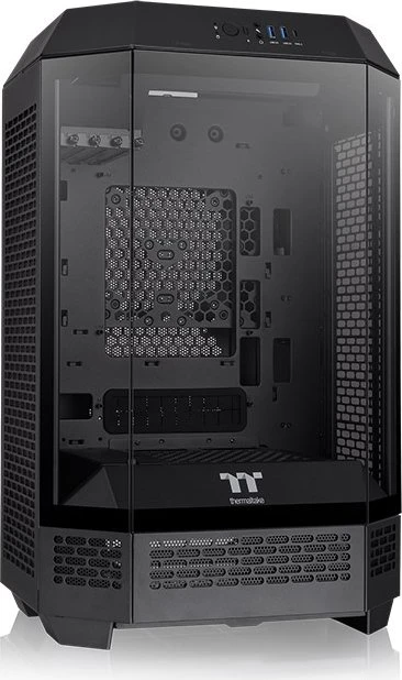 Thermaltake The Tower 300 Black, schwarz, Glasfenster