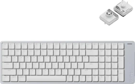 Lofree Flow 2 100, Silver, LEDs weiß, Kailh LOW PROFILE Surfer, USB/Bluetooth, US