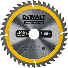 DeWalt DT1945 Kreissägeblatt 40Z, 190x1.7x30mm, 1 Stück