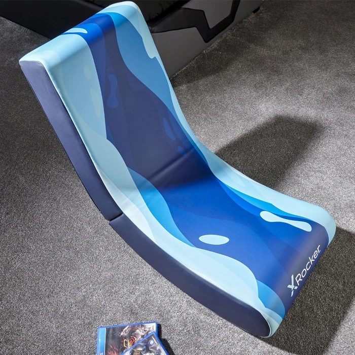 X Rocker Video Rocker Gaming Bodensessel für Kinder/Jugendliche, Lava Blue