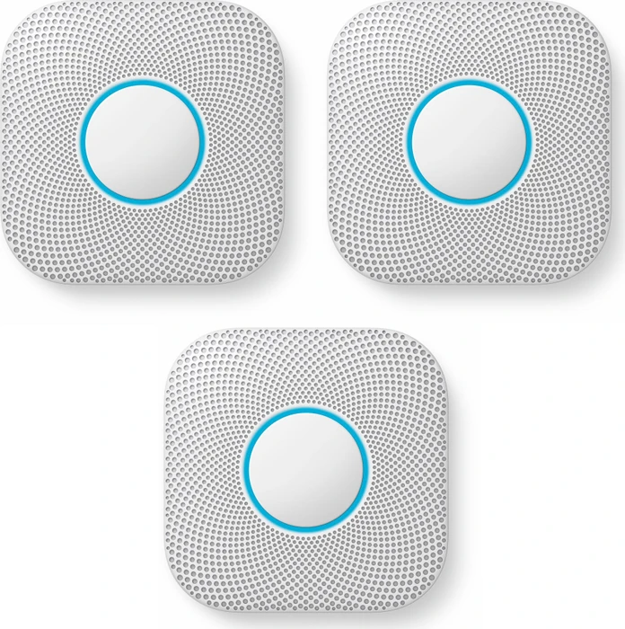 Google Nest Protect (Batterie, 2. Generation), 3er-Pack, Brandmelder