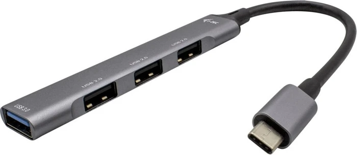 i-tec USB-Hub, 3x USB-A 2.0, 1x USB-A 3.0, USB-C 3.0 [Stecker]
