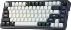 Redragon Ucal K673 Pro, schwarz/weiß, LEDs RGB, Redragon RED, USB/Bluetooth, US (K673WB-RGB-PRO)