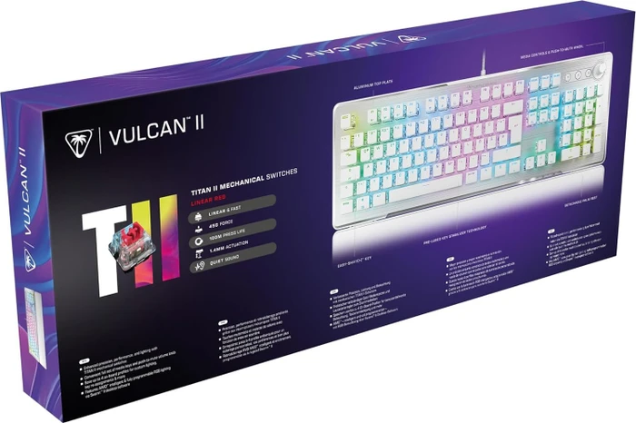 Turtle Beach Vulcan II, weiß, LEDs RGB, TITAN II RED, USB, FR