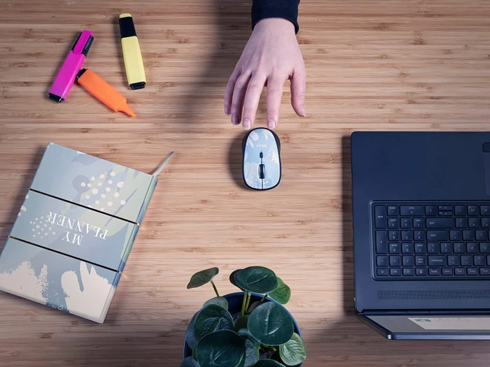 Trust Yvi Wireless Mouse Blue Brush, USB