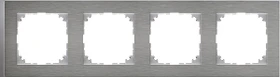 Merten M-Pure Rahmen 4fach, Edelstahl/aluminium