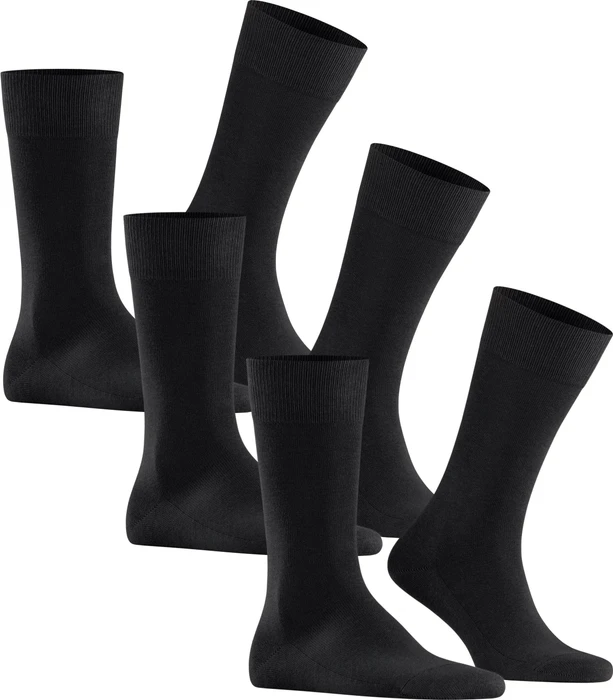 Falke Family Socken schwarz, 3 Paare (Herren)