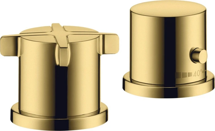 Hansgrohe Axor Citterio E 2-Loch Wannenarmatur mit Thermostat polished goldoptik