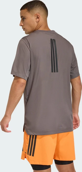 adidas D4T Primelift 3-Streifen Funktionsshirt kurzarm charcoal (Herren)