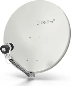 Dura-Sat Dur-line Select 75 G + Ultra Single LNB - 1 Teilnehmer Set, hellgrau