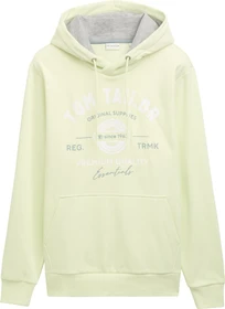 Tom Tailor Logo-Print Hoodie lime cream green (Herren)