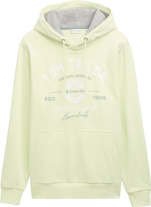 Tom Tailor Logo-Print Hoodie lime cream green (Herren)