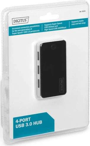 Digitus USB-Hub, 4x USB-A 3.0, USB 3.0 Micro-B [Buchse]