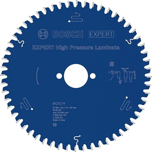 Bosch Professional Expert for High-Pressure Laminate Kreissägeblatt 56Z, 190x1.6x30mm, 1 Stück