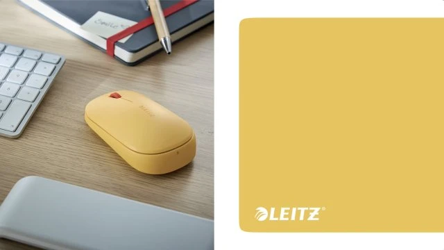 Leitz Cosy SureTrack kabellose Maus gelb, USB/Bluetooth