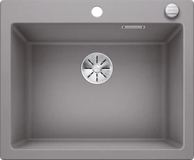 Blanco Pleon 6 InFino Becken mittig mit Ablauffernbedienung alumetallic