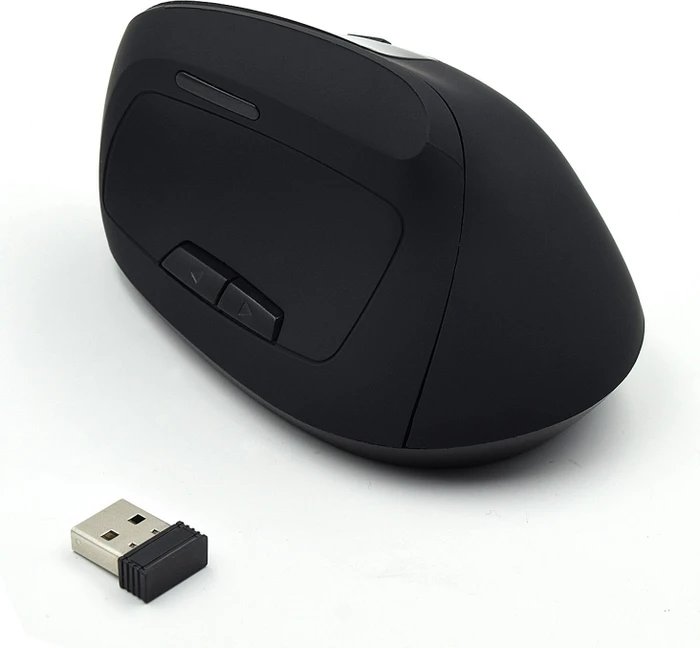 Ewent Wireless Ergonomic Mouse schwarz, USB