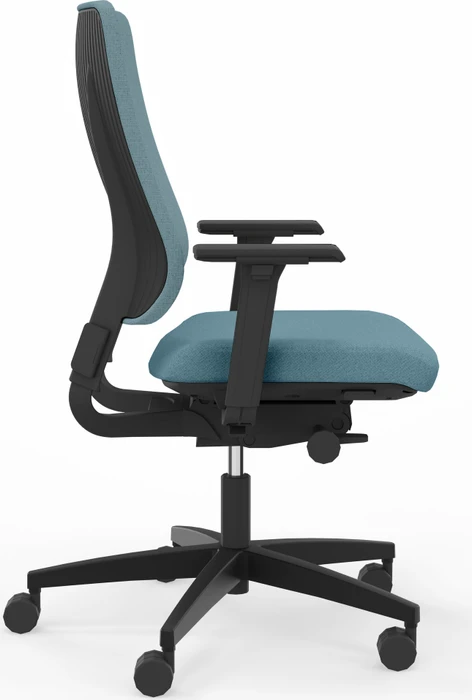 Viasit Drumback Creation Bürostuhl schwarz, Bezug blaugrau
