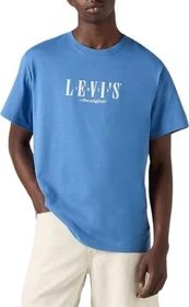 Levi's Relaxed Fit Graphic T-Shirt kurzarm serif logo/dutch blue (Herren)