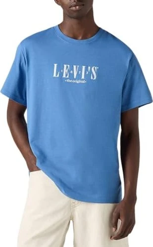 Levi's Relaxed Fit Graphic T-Shirt kurzarm serif logo/dutch blue (Herren)