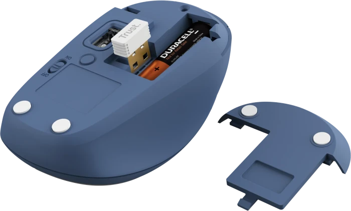 Trust Yvi+ Compact Multi-Device Wireless Mouse blau, USB/Bluetooth