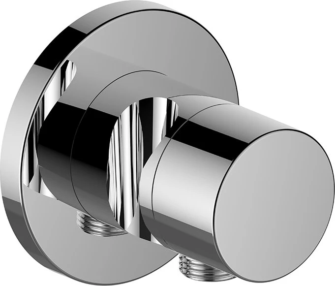 Keuco IXMO 59556 Pure 2-Wege Umstellventil mit Schlauchanschluss und Brausehalter rund verchromt
