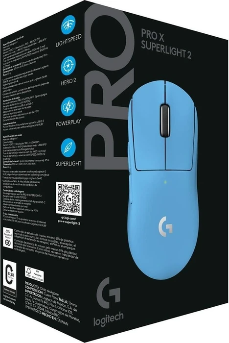 Logitech G Pro X Superlight 2 Lightspeed Limited Edition Cyan, USB