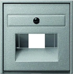 Gira Abdeckung für UAE/IAE (ISDN)- und Netzwerk-Anschlussdose, alu