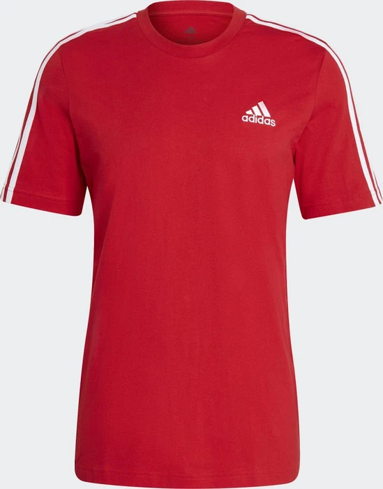 adidas Essentials 3-Streifen T-Shirt kurzarm scarlet (Herren)