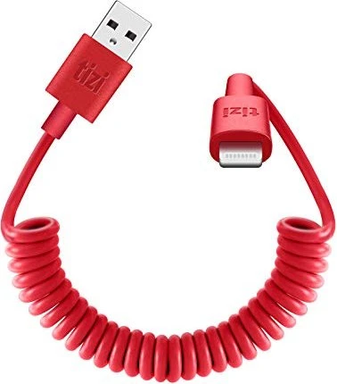 Equinux tizi Spiralkabel Apple Lightning rot