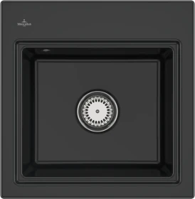 Villeroy & Boch Subway Style 50 S Einbau Becken mittig pure black