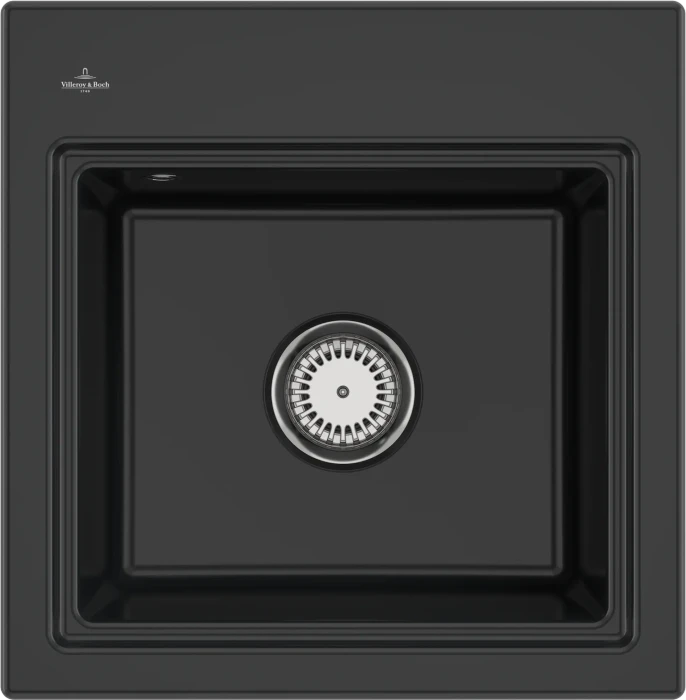 Villeroy & Boch Subway Style 50 S Einbau Becken mittig pure black