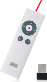 August LP200W Presenter mit Laserpointer weiß, USB-A
